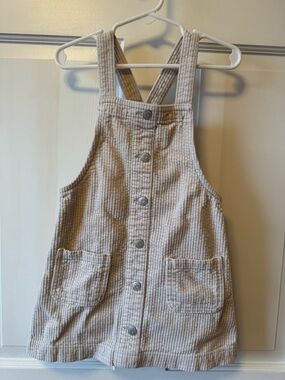 Cat & Jack Beige Corduroy Overalls Dress